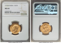 British India. George V gold Sovereign 1918-I MS64 NGC, Bombay mint, KM-A525, Fr-1609. 

HID09801242017

© 2022 Heritage Auctions | All Rights Reserve...