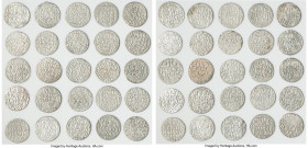Seljuqs of Rum 25-Piece Lot of Uncertified Assorted Dirhams VF-XF, Lot of 25 coins comprising Kayaka'us II (1st Reign, AH 643-647 / AD 1245-1249) (squ...