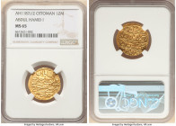 Ottoman Empire. Abdul Hamid I gold Zeri Mahbub AH 1187 Year 2 (AD 1774/1775) MS65 NGC, Misr mint (in Egypt), KM127. 

HID09801242017

© 2022 Heritage ...