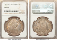 Charles IV 8 Reales 1805 Mo-TH MS62 NGC, Mexico City mint, KM109. 

HID09801242017

© 2022 Heritage Auctions | All Rights Reserved