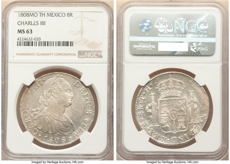 Charles IV 8 Reales 1808 Mo-TH MS63 NGC, Mexico City mint, KM109. 

HID098012420...