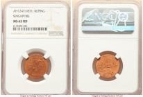 Sumatra. Singapore Merchants copper Keping Token AH 1247 (1831) MS65 Red NGC, KM8.1. 

HID09801242017

© 2022 Heritage Auctions | All Rights Reserved