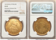 Ferdinand VII gold 8 Escudos 1810 LM-JP XF45 NGC, Lima mint, KM107, Cal-1755. Imaginary bust. Comes with dealer tag. 

HID09801242017

© 2022 Heritage...