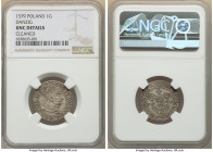 Danzig. Stephan Bathory Groschen 1579 UNC Details (Cleaned) NGC, Gum-790, CNG-130. 

HID09801242017

© 2022 Heritage Auctions | All Rights Reserved