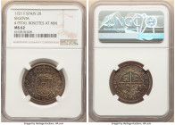 Philip V 2 Reales 1721 (Aqueduct)-F MS62 NGC, Segovia mint, KM297. 4 Petal Rosettes at MM. 

HID09801242017

© 2022 Heritage Auctions | All Rights Res...