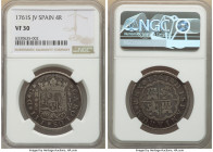 Charles III 4 Reales 1761 S-JV VF30 NGC, Seville mint, KM396.2, Cal-977, Cay-11695. 

HID09801242017

© 2022 Heritage Auctions | All Rights Reserved