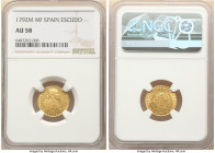 Charles IV gold Escudo 1792 M-MF AU58 NGC, Madrid mint, KM434, Fr-298. 

HID09801242017

© 2022 Heritage Auctions | All Rights Reserved