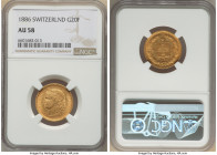 Confederation gold 20 Francs 1886 AU58 NGC, Bern mint, KM31.3, Fr-495. 

HID09801242017

© 2022 Heritage Auctions | All Rights Reserved