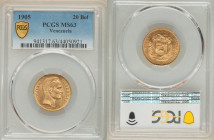 Republic gold 20 Bolivares 1905 MS63 PCGS, Paris mint, KM-Y32, Fr-5c. 

HID09801242017

© 2022 Heritage Auctions | All Rights Reserved