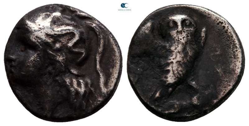 Calabria. Tarentum circa 280-272 BC. 
Drachm AR

15 mm, 3,10 g



nearly ...