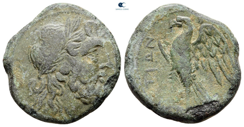 Bruttium. The Brettii circa 211-208 BC. 
Bronze Æ

20 mm, 4,71 g



very ...