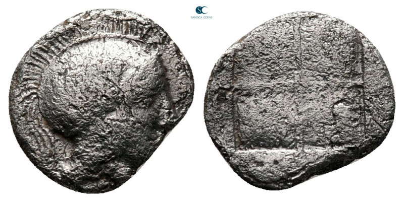 Macedon. Akanthos circa 480-390 BC. 
Diobol AR

10 mm, 0,77 g



nearly v...