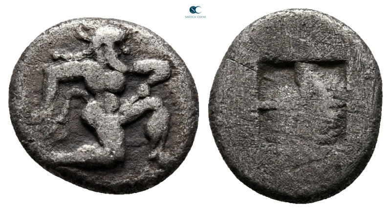 Islands off Thrace. Thasos circa 500-480 BC. 
1/8 Stater AR

11 mm, 1,02 g
...