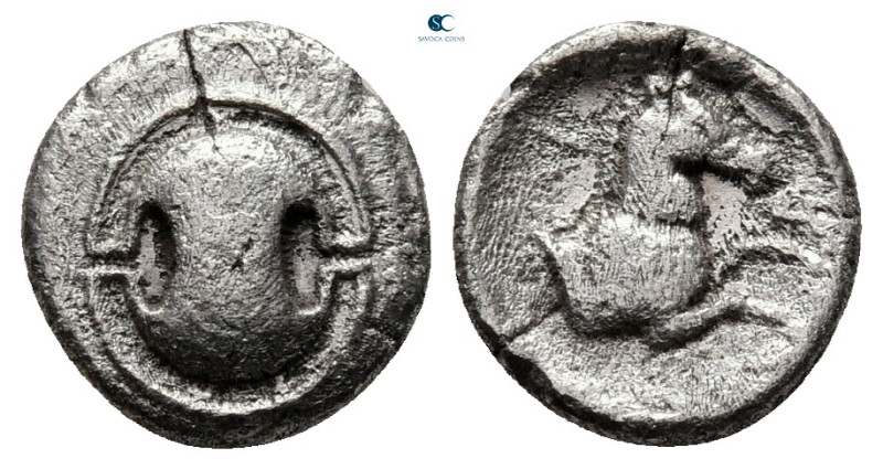 Boeotia. Tanagra circa 400-350 BC. 
Obol AR

10 mm, 0,85 g



very fine