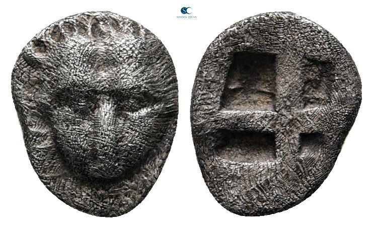 Cimmerian Bosporos. Pantikapaion circa 480-470 BC. 
Obol AR

9 mm, 0,46 g

...