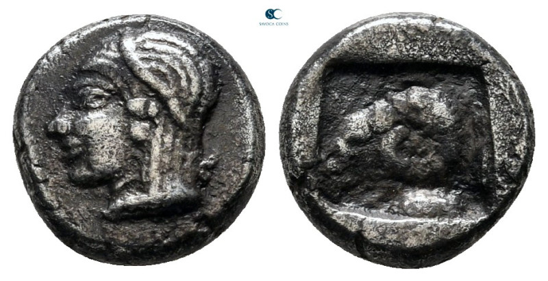 Troas. Kebren circa 500-400 BC. 
Diobol AR

9 mm, 1,22 g



very fine