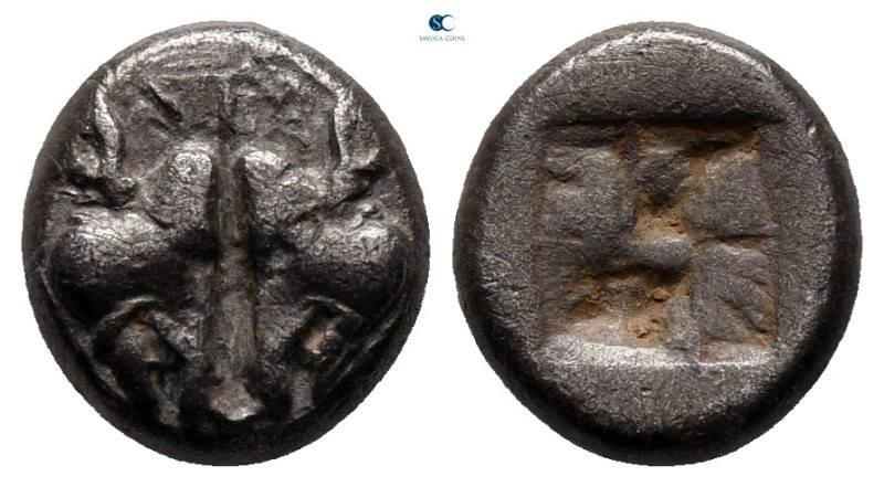 Lesbos. Uncertain mint circa 550-460 BC. 
BI 1/12 Stater

10 mm, 1,06 g


...