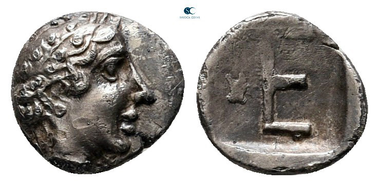 Ionia. Kolophon circa 450-410 BC. 
Tetartemorion AR

7 mm, 0,29 g



very...