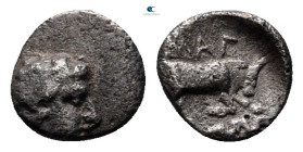 Ionia. Magnesia ad Maeander circa 450-400 BC. Tetartemorion AR