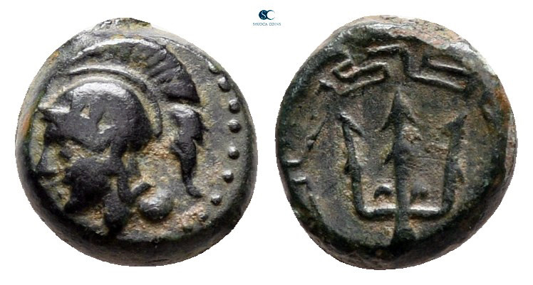 Ionia. Magnesia ad Maeander circa 400-350 BC. 
Bronze Æ

8 mm, 0,73 g



...