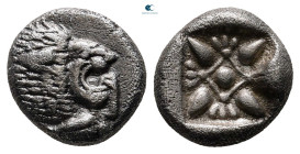 Ionia. Miletos circa 525-475 BC. Diobol AR