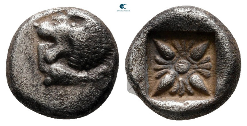 Ionia. Miletos circa 525-475 BC. 
Diobol AR

9 mm, 1,16 g



very fine