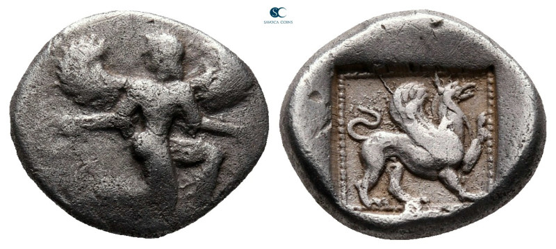 Caria. Kaunos circa 490-470 BC. 
Hemidrachm AR

14 mm, 2,29 g



very fin...