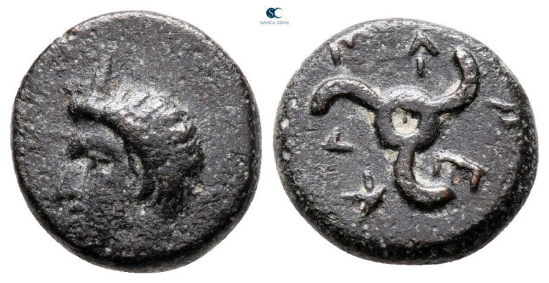 Dynasts of Lycia. Perikles 380-360 BC. 
Bronze Æ

12 mm, 2,03 g



very f...