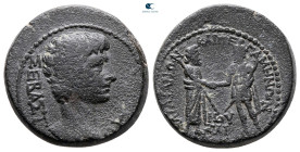 Lydia. Sardeis. Augustus 27 BC-AD 14. Homonoia issue with Pergamon . Bronze Æ