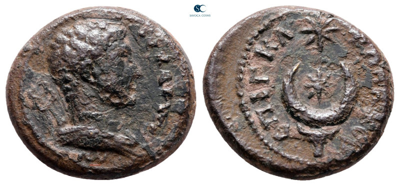 Phrygia. Eukarpeia. Pseudo-autonomous issue AD 117-161. 
Bronze Æ

16 mm, 2,8...