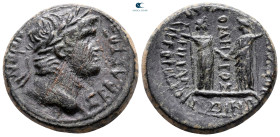 Phrygia. Laodikeia ad Lycum. Nero with Tiberius AD 54-68. Bronze Æ