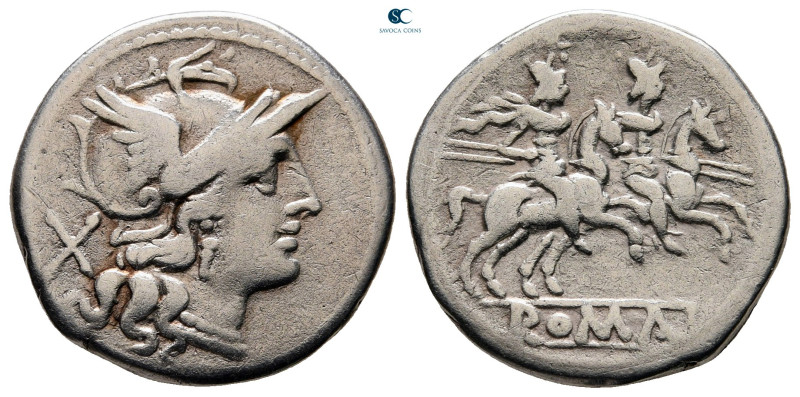 Anonymous 211 BC. Rome
Denarius AR

20 mm, 3,90 g



very fine