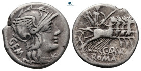 C. Aburius Geminus 134 BC. Rome. Denarius AR