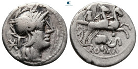 L. Caecilius Metellus Diadematus 128 BC. Rome. Denarius AR