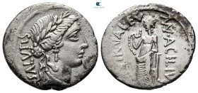 Man. Acilius Glabrio 49 BC. Rome. Denarius AR