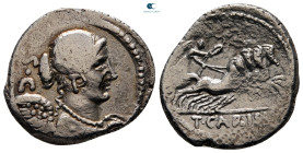 T. Carisius 46 BC. Rome. Denarius AR