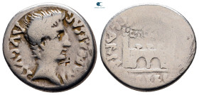 Augustus 27 BC-AD 14. Emerita. Denarius AR