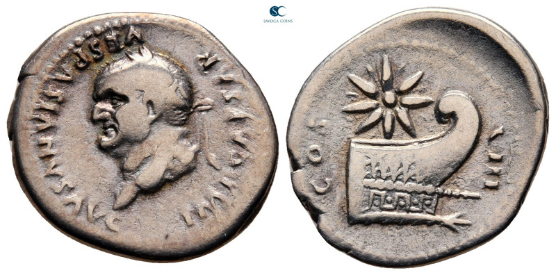 Vespasian AD 69-79. Rome
Denarius AR

20 mm, 3,17 g



very fine