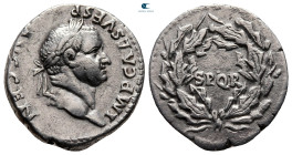 Vespasian AD 69-79. Tarraco (?). Denarius AR