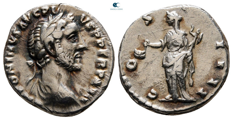 Antoninus Pius AD 138-161. Rome
Denarius AR

17 mm, 3,35 g



good very f...