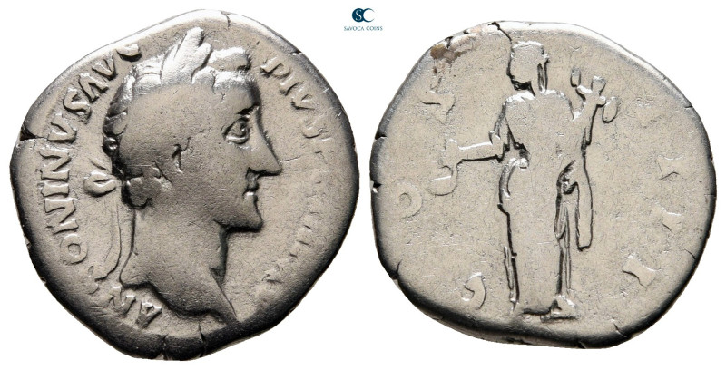 Antoninus Pius AD 138-161. Rome
Denarius AR

18 mm, 2,71 g



nearly very...