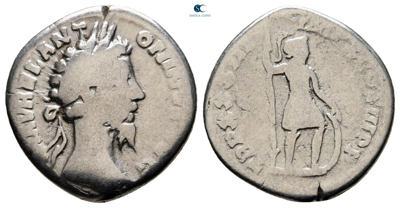 Marcus Aurelius AD 161-180. Rome
Denarius AR

17 mm, 2,46 g



nearly ver...