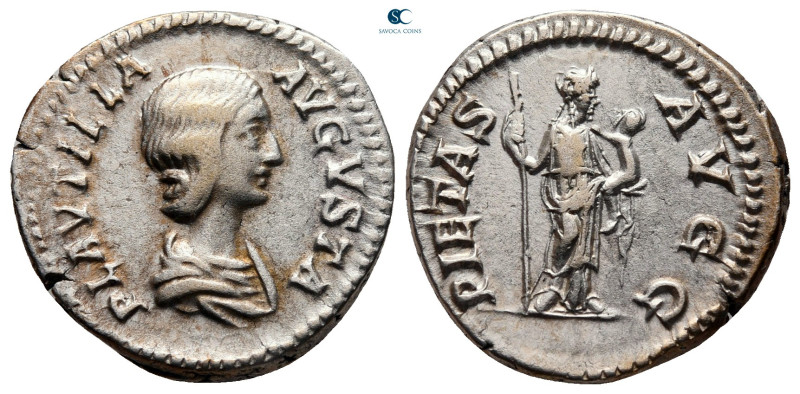 Plautilla. Augusta AD 202-205. Rome
Denarius AR

19 mm, 3,47 g



very fi...