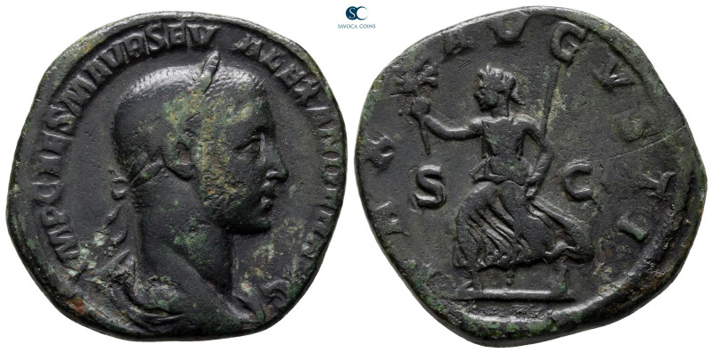 Severus Alexander AD 222-235. Rome
Sestertius Æ

31 mm, 15,96 g



very f...