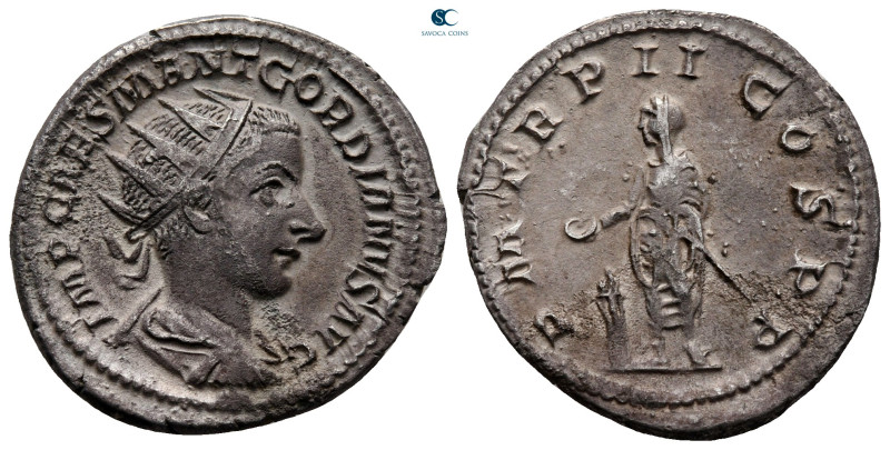 Gordian III AD 238-244. Rome
Antoninianus AR

23 mm, 3,23 g



very fine