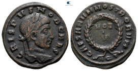 Crispus, as Caesar AD 316-326. Aquileia. Follis Æ