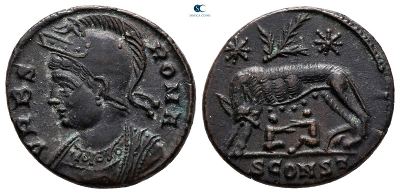 City Commemoratives AD 330-354. Arelate (Arles)
Follis Æ

18 mm, 2,47 g


...