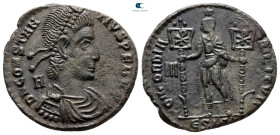 Constantius II AD 347-361. Siscia. Follis Æ