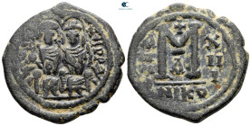 Justin II and Sophia AD 565-578. Nikomedia. Follis or 40 Nummi Æ