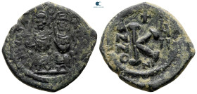 Justin II and Sophia AD 565-578. Nikomedia. Half Follis or 20 Nummi Æ